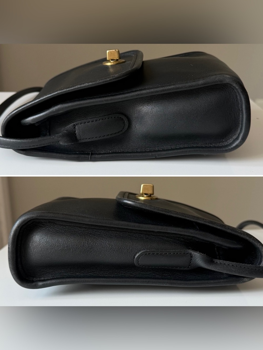 Vintage Coach 9893 Scooter Crossbody Black Leather Hang Tag - Picture 4 of 12